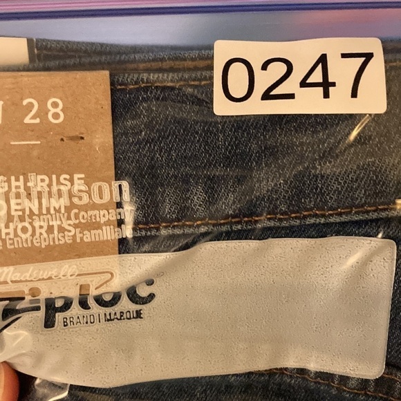 Madewell NWT High Rise Cuffed Denim Shorts 28 Glenoaks Raw Hem Coastal Cowgirl - Picture 15 of 16